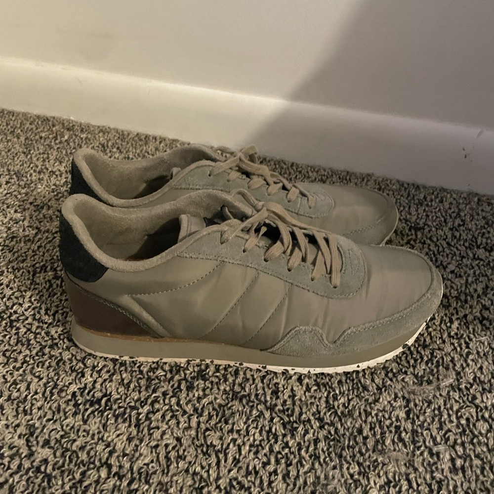 Woden Army Green Nylon Suede Casual Sneaker Women’s 9.5/40